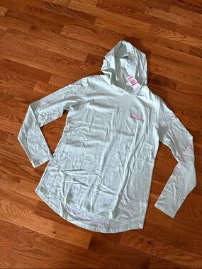 Vineyard Vines Mint Hooded Long Sleeve Tee